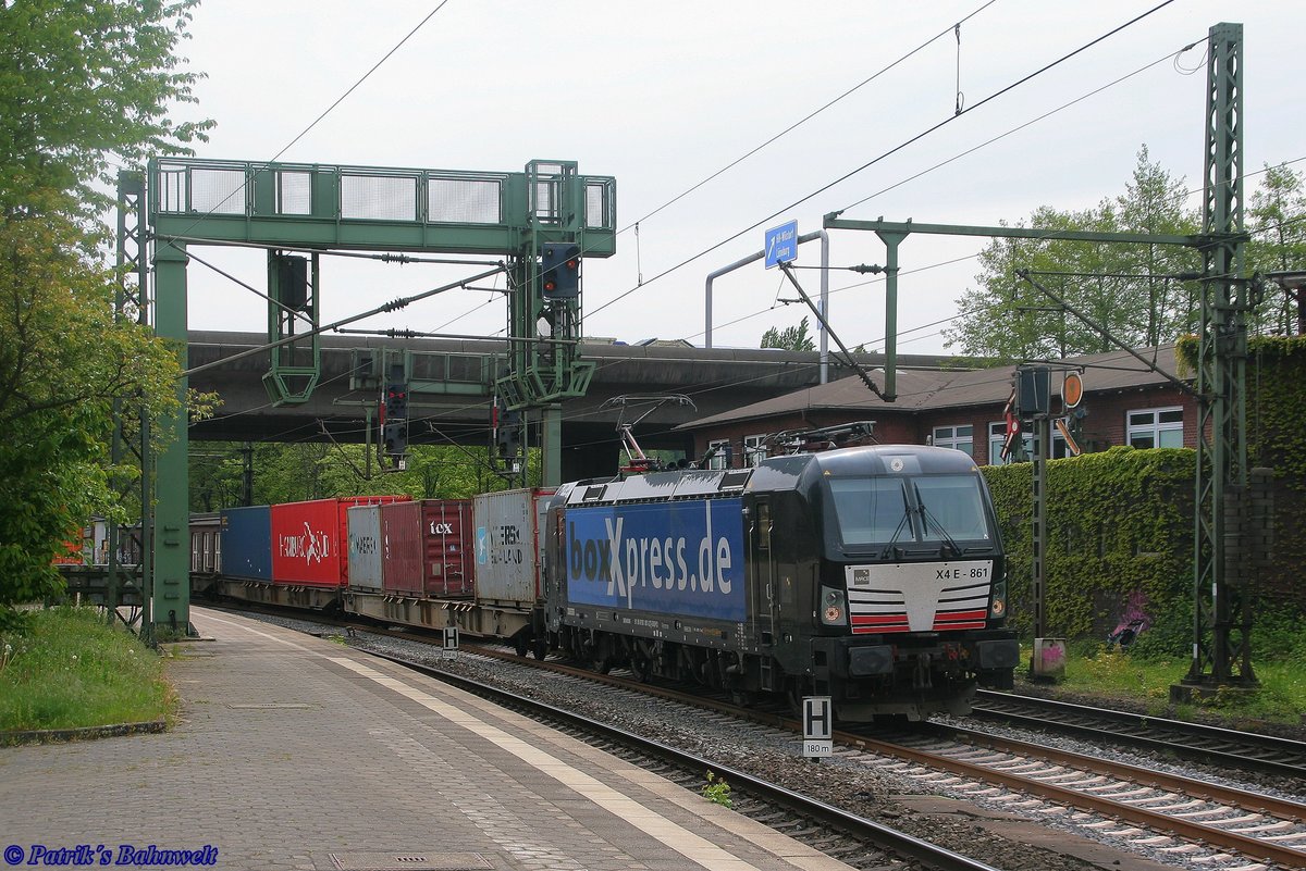 MRCE/boxXpress 193 861 mit Containerzug am 08.05.2019 in Hamburg-Harburg