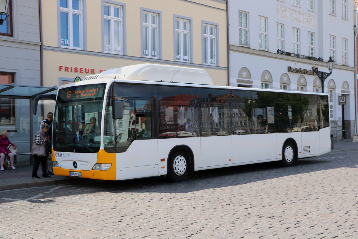 NAH.Bus, Grevesm�hlen - NWM-NN 508 - Mercedes am 16. Mai 2025 in Wismar (Aufnahme: Martin Beyer)