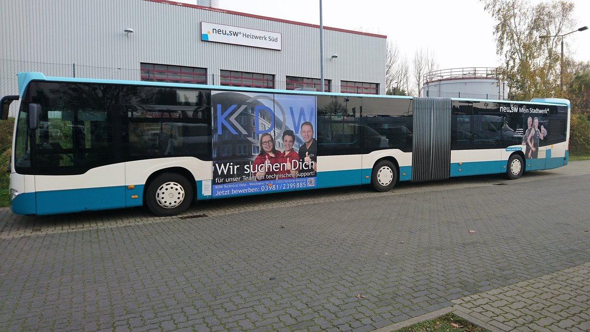 .....NB SW 595 mit seinem Traffic Board f�r das Callcenter KDW was sich in Neubrandenburg und Neustrelitz befindet Dezember 2017 
