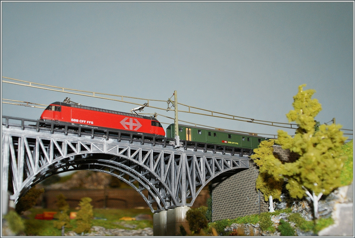 Nochmals die  schwebende Brücke  nun von weit unten.
16. Aug. 2012 