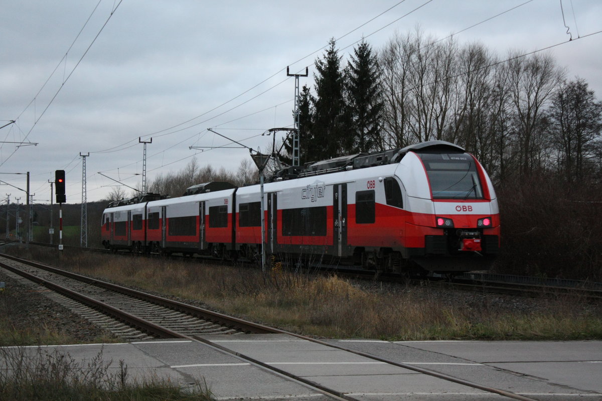 �BB / ODEG 4746 052/552 am Abzweig Mukran bei Borchtitz am 28.12.19