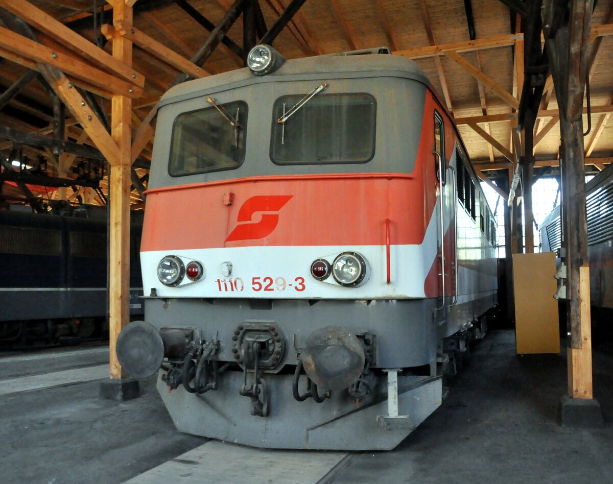 ÖBB 1110 529-3 im Bahnpark Aaugsburg am 26.06.2022.