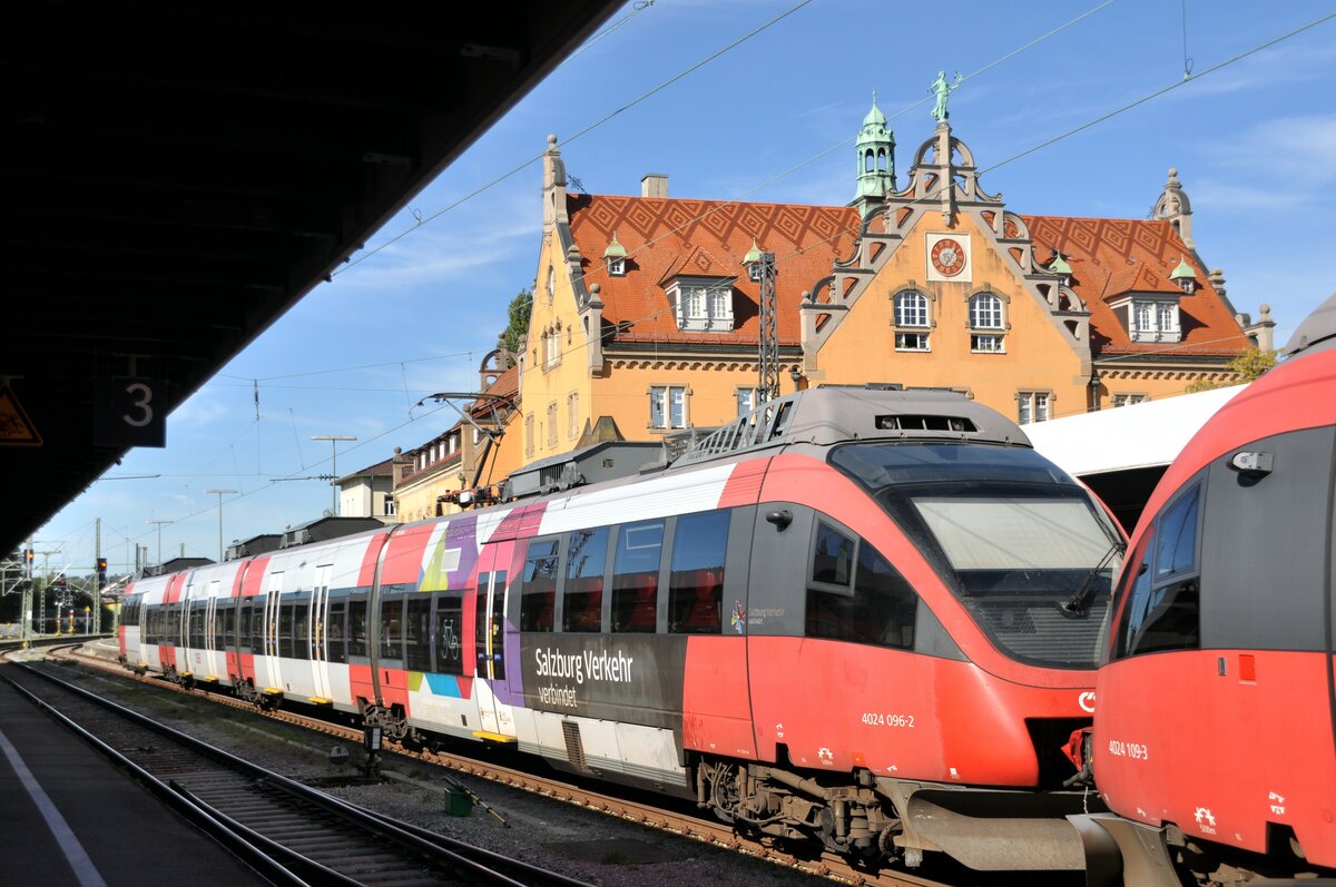 ÖBB 4024 096-2 von Salzburg Verkehr in Lindau Inselam 12.09.2022.