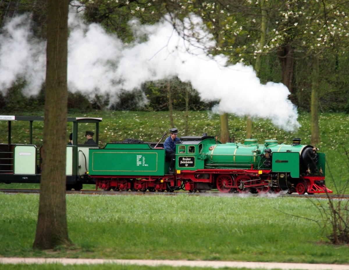 Parkeisenbahn im Gro�en Garten Dresden am 17.04.2015.