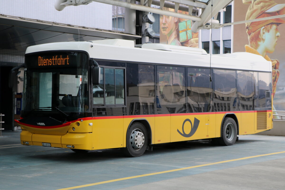 PostAuto Graub�nden - GR 69'102/PID 11'626 - Scania/Hess am 15. Januar 2025 in Chur, Postautostation (Aufnahme: Martin Beyer)