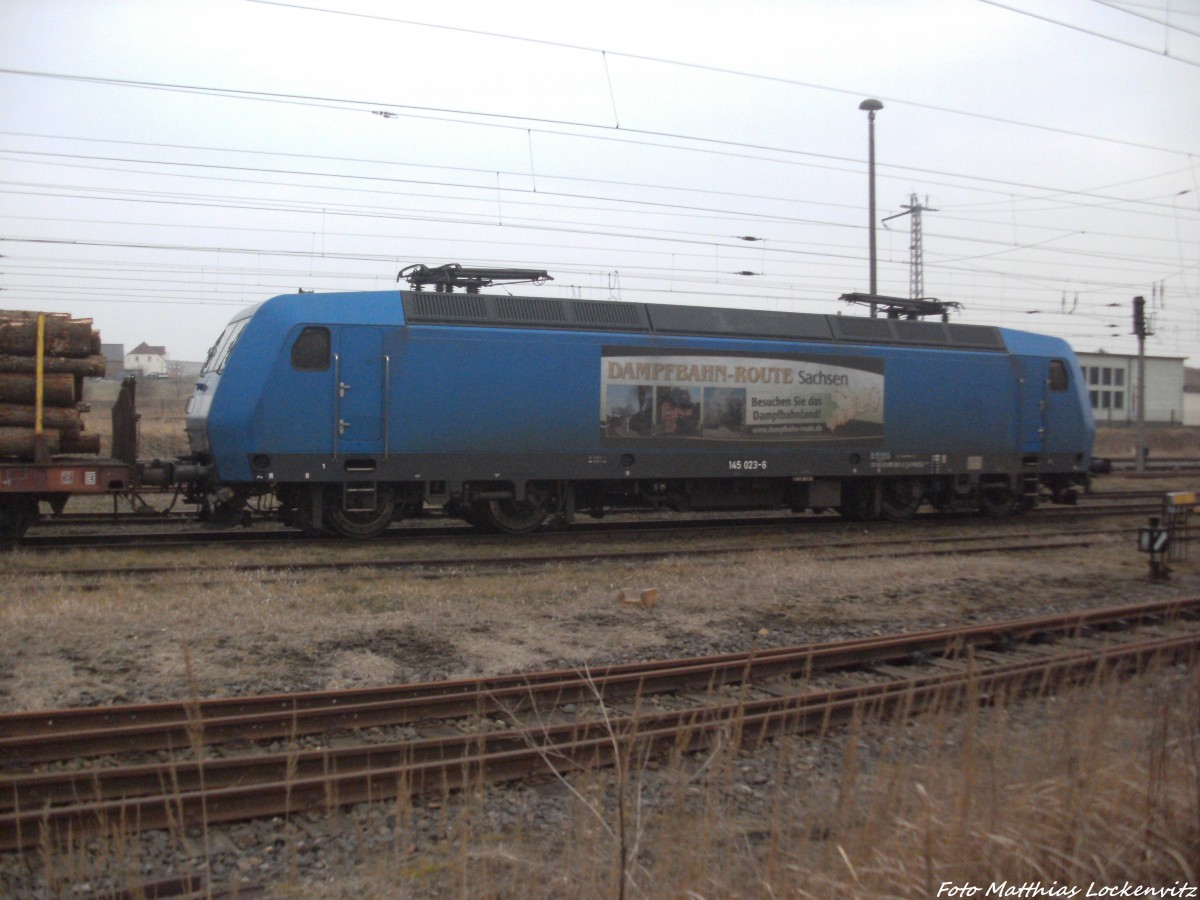 PRESS 145 023-6 abgestellt im Bahnhof Bergen auf R�gen am 4.3.14