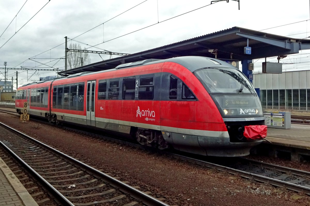 Probefahrt f�r Arriva/DB 642 005 durch Praha-Liben am 22 Februar 2020.