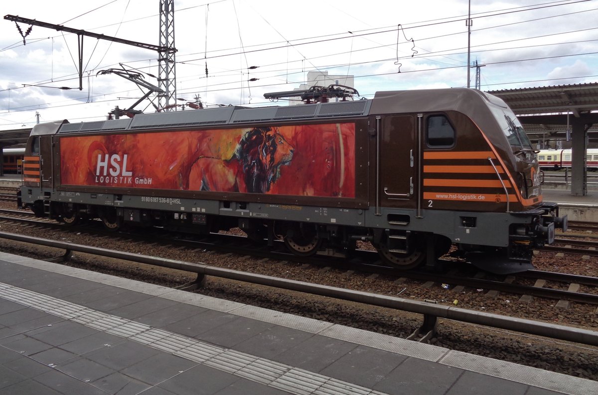 Probefahrt f�r HSL 187 536 in Berlin-Lichtenberg am 5 April 2018. 