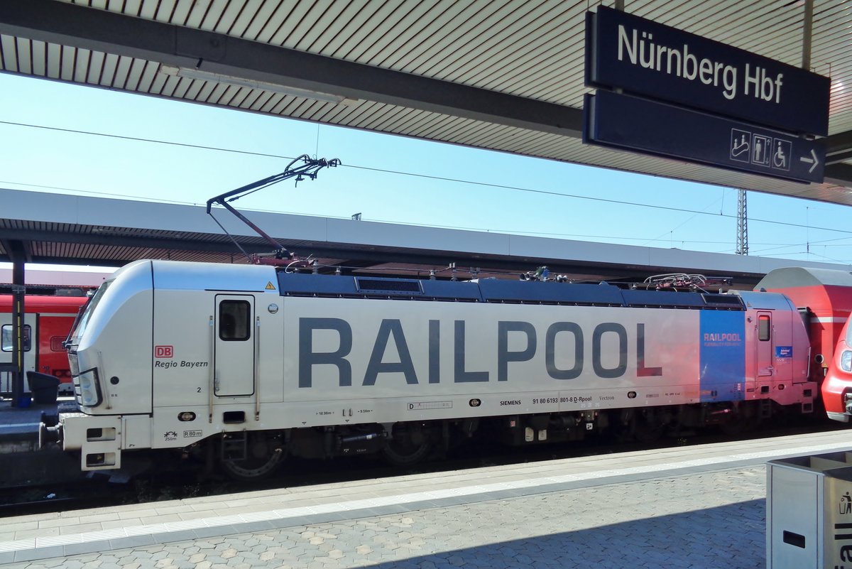 RailPool 193 801 steht am 21 Mai 2018 in N�rnberg Hbf.