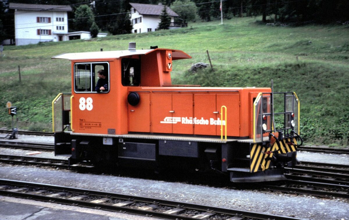 RhB Tmf 2/2 Nr.88 in Pontresina am 24.06.1993.