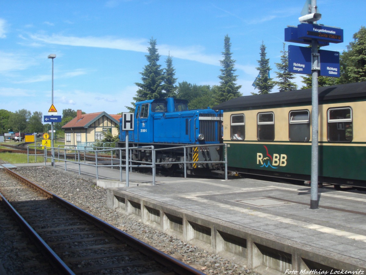 R�BB 251 901 im Bahnhof Putbus am 2.6.14