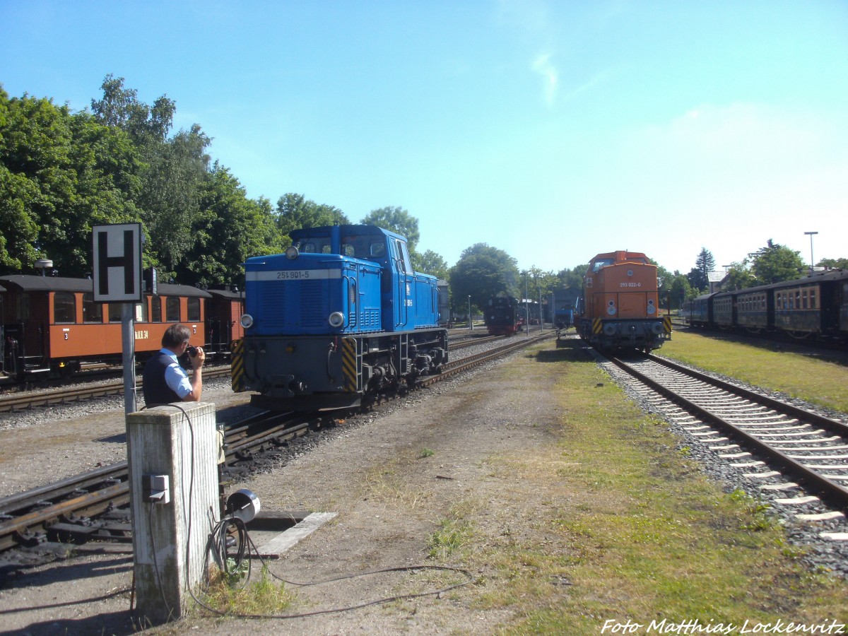 R�BB 251 901 und MTEG 293 022-0 im Bahnhof Putbus am 10.6.14R�BB 251 901 und MTEG 293 022-0 im Bahnhof Putbus am 10.6.14
