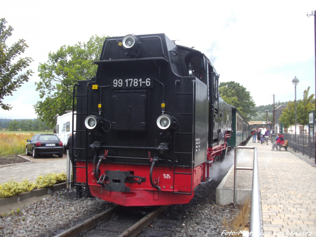 R�BB 99 1781 im Bahnhof Baabe am 14.7.14
