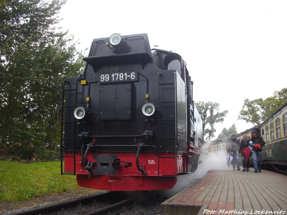 R�BB 99 1781 im Bahnhof Sellin am 14.7.14