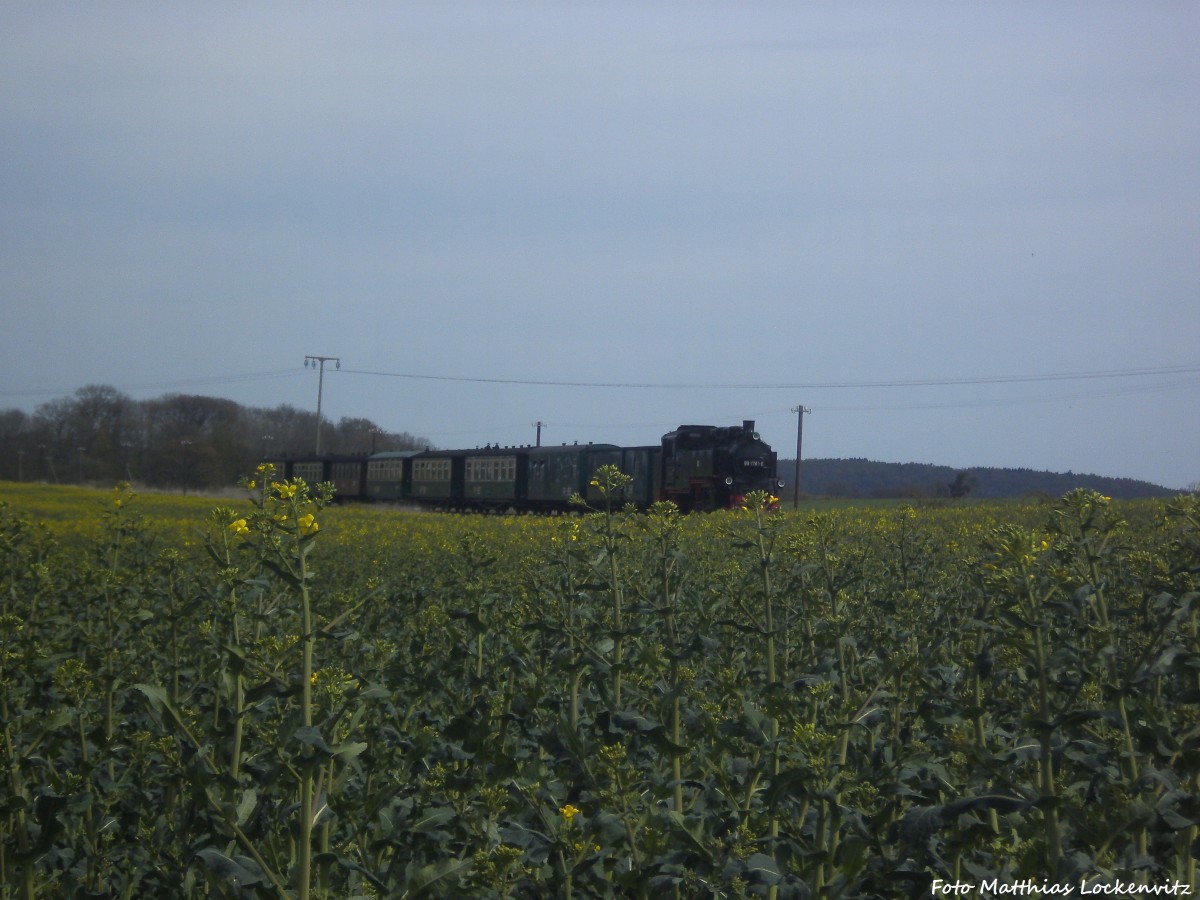 R�BB 99 1781 kurz vor Putbus am 17.4.14