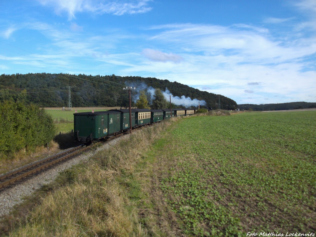 R�BB 99 1781 unterwegs nach Ostseebad G�hren / Hier kurz vor dem Hp. Seelvitz am 30.9.13