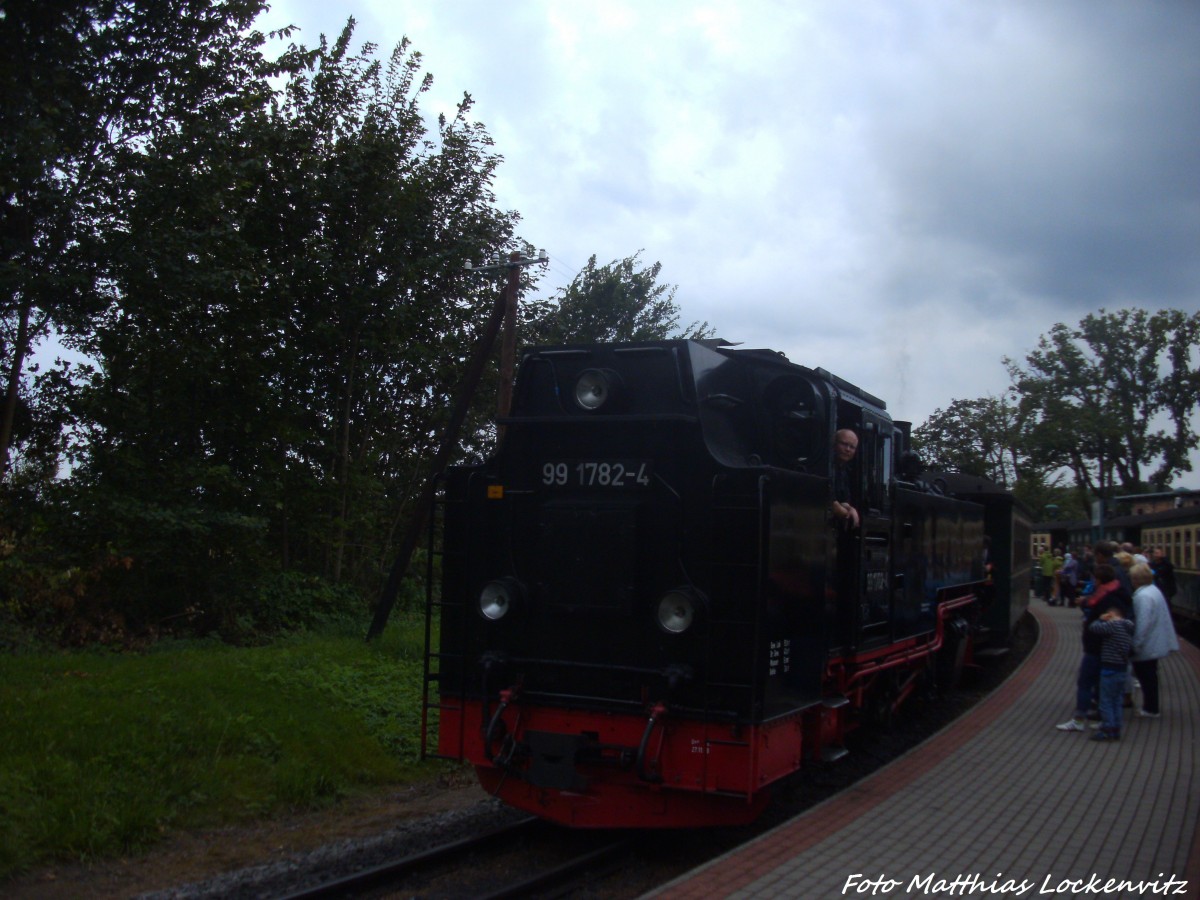 R�BB 99 1782 im Bahnhof Ostseebad Sellin am 17.8.14