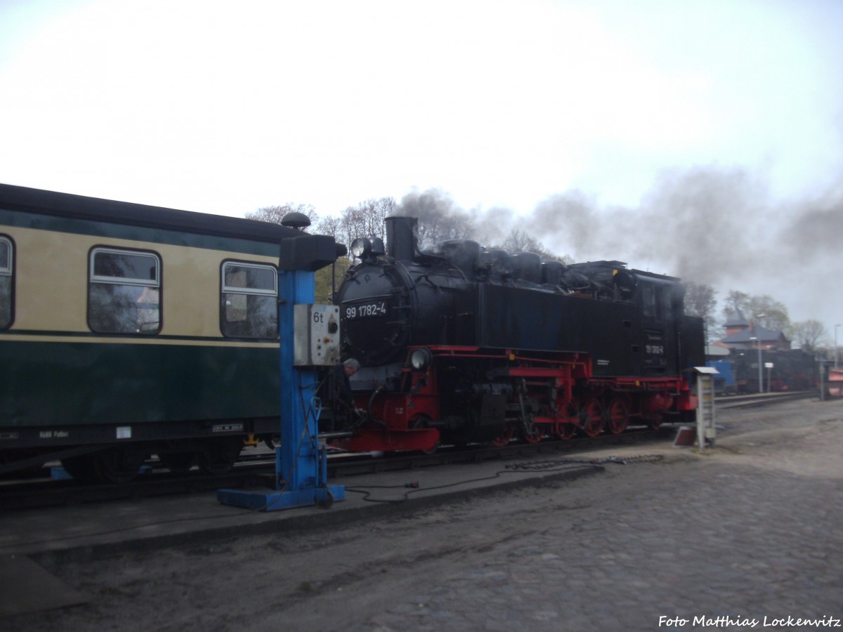 R�BB 99 1782 beim rangieren im Bahnhof Putbus am 17.4.14