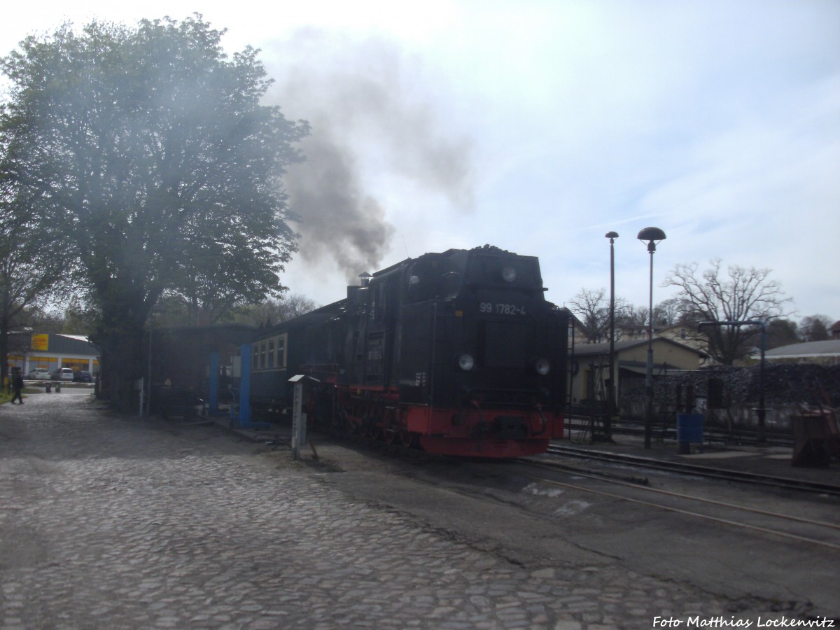 R�BB 99 1782 beim rangieren im Bahnhof Putbus am 17.4.14