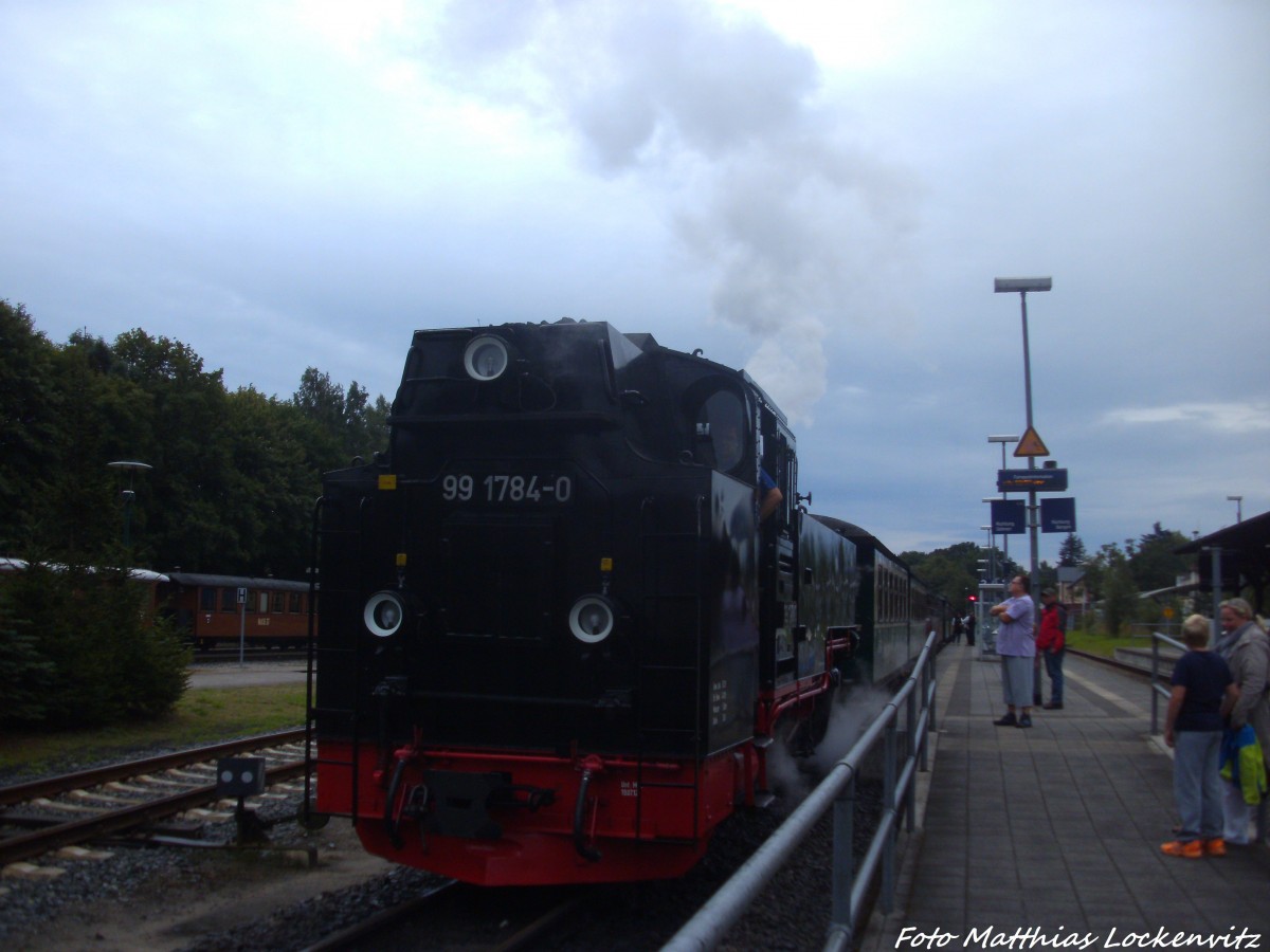 R�BB 99 1784 im Bahnhof Putbus am 17.8.14
