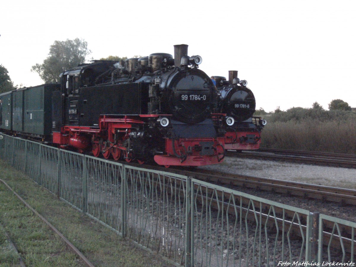 R�BB 99 1784 bei der Einfahrt in Putbus am 23.8.13