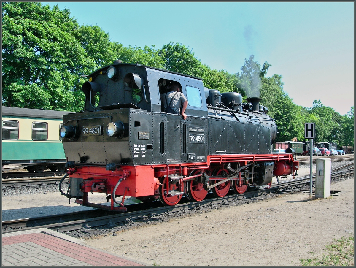 RüBB 99 4801 in Putbus.
8. Juni 2007 