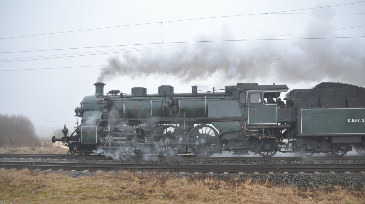 S 3/6 Nr.3673 in Neu-Ulm Pfuhl am 03.03.2012.