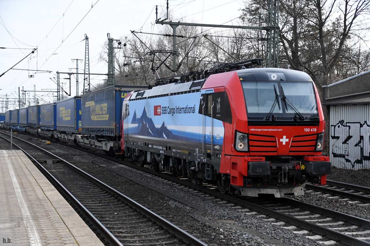 SBB-vectron 193 478 zog einen KLV durch hh-harburg,10.03.21