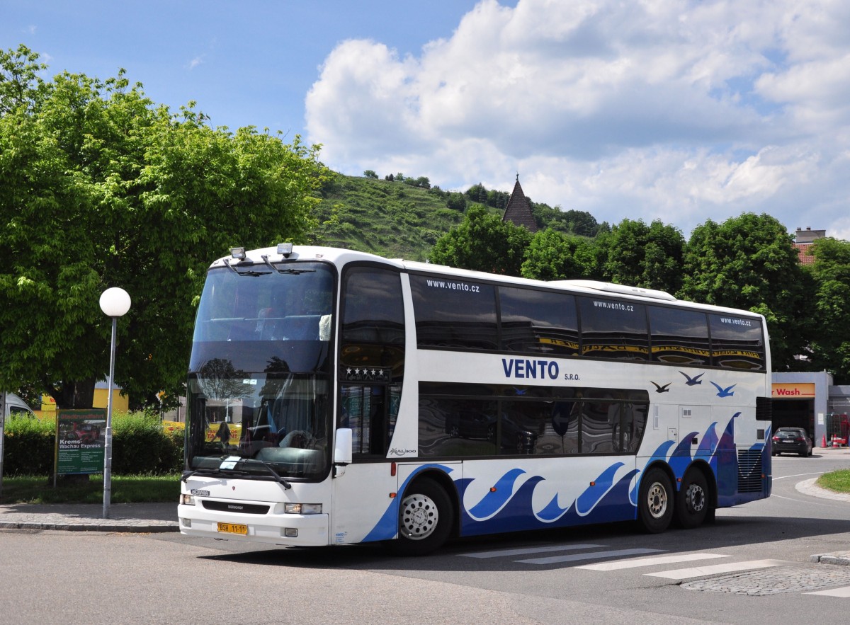 Scania Berkhof Axial 100 von Vento aus der CZ im Mai 2015 in Krems gesehen.