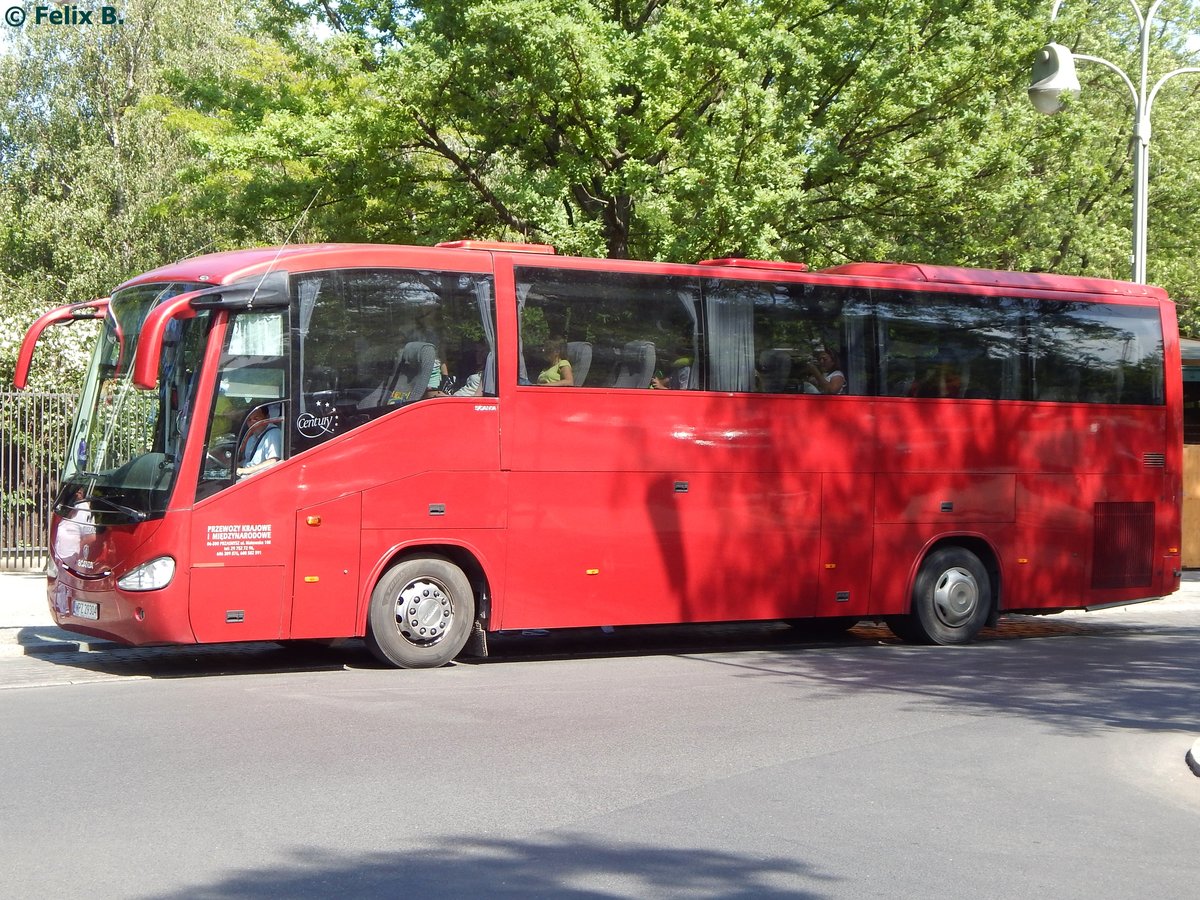 Scania Irizar von Krajowe i międzynarodowe przewozy autokarowe aus Polen in Berlin.
 