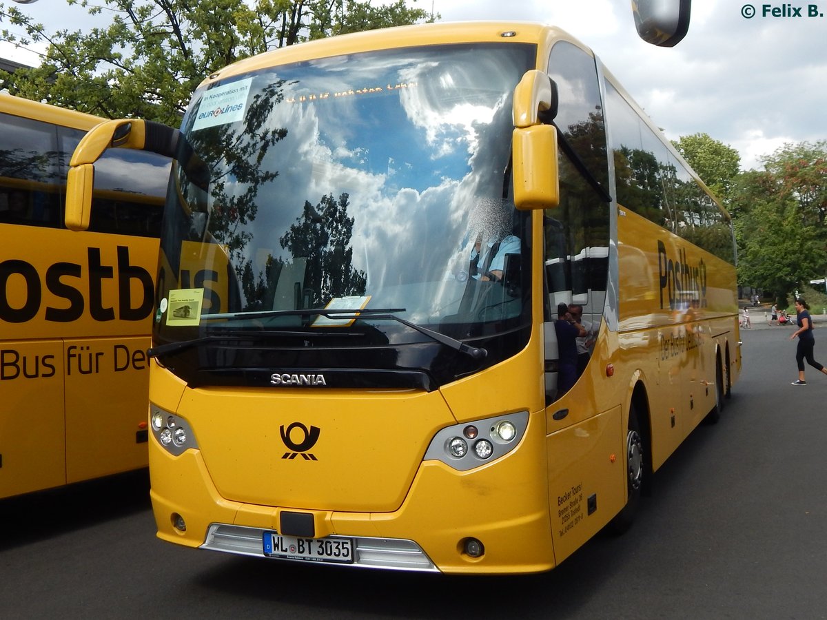 Scania OmniExpress von Postbus/Weingartner aus Deutschland in Berlin.