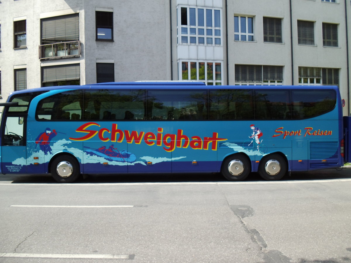 Schweighart, Kempten - Mercedes Benz Travego am 7. April 2014 in M�nchen (Aufnahme: Martin Beyer)