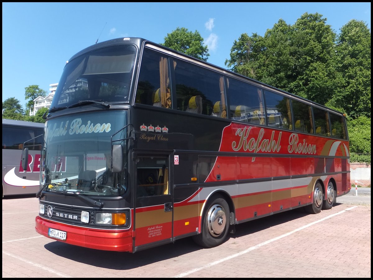 Setra 216 HDS von Kofahl Reisen aus Deutschland im Stadthafen Sassnitz.