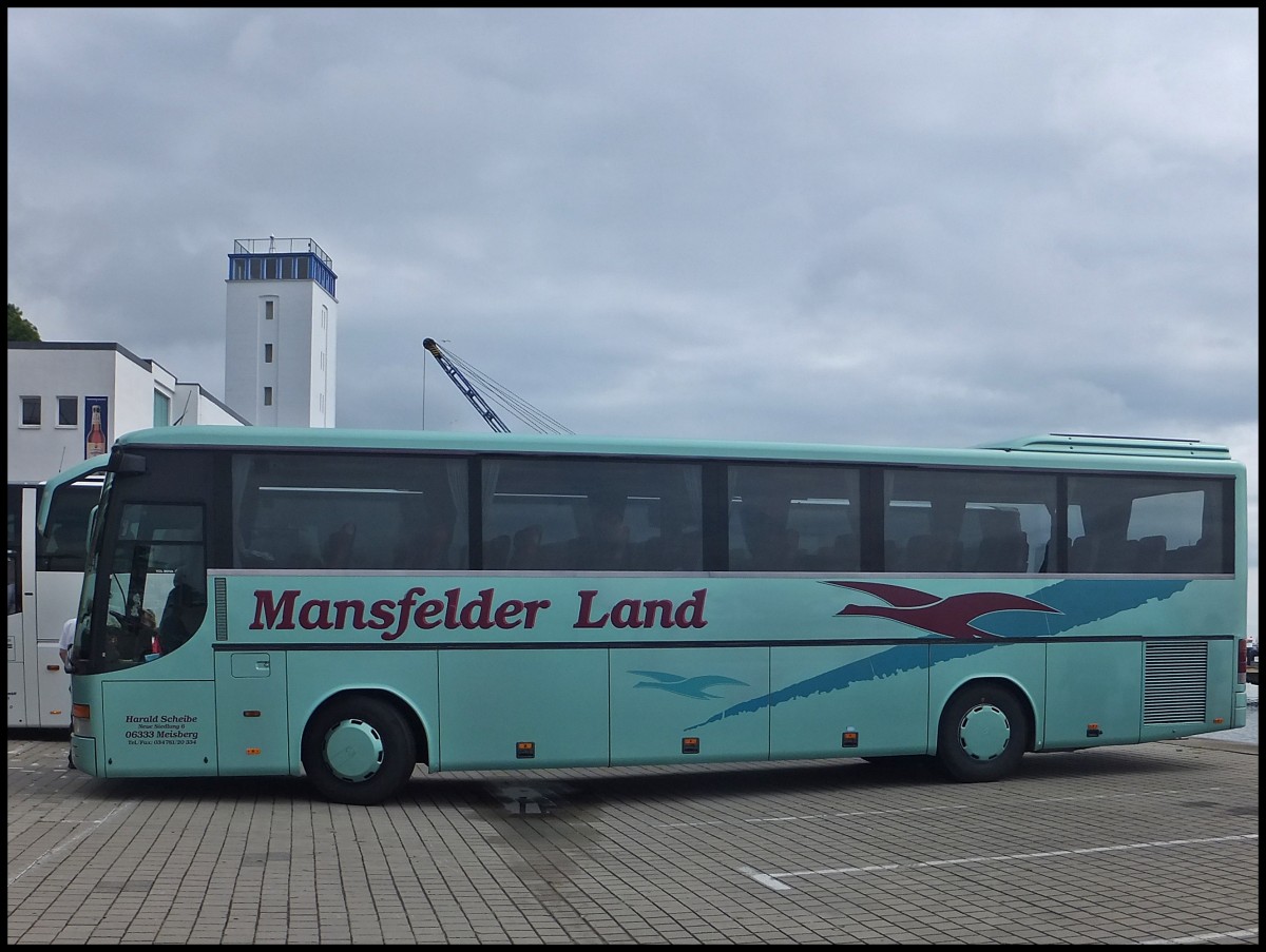 Setra 315 GT-HD von Mansfelder Land aus Deutschland im Stadthafen Sassnitz.