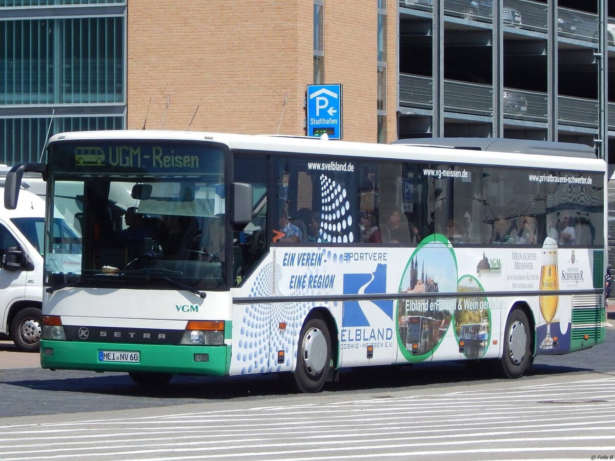 Setra 315 UL der Verkehrsgesellschaft Meißen aus Deutschland im Stadthafen Sassnitz.
