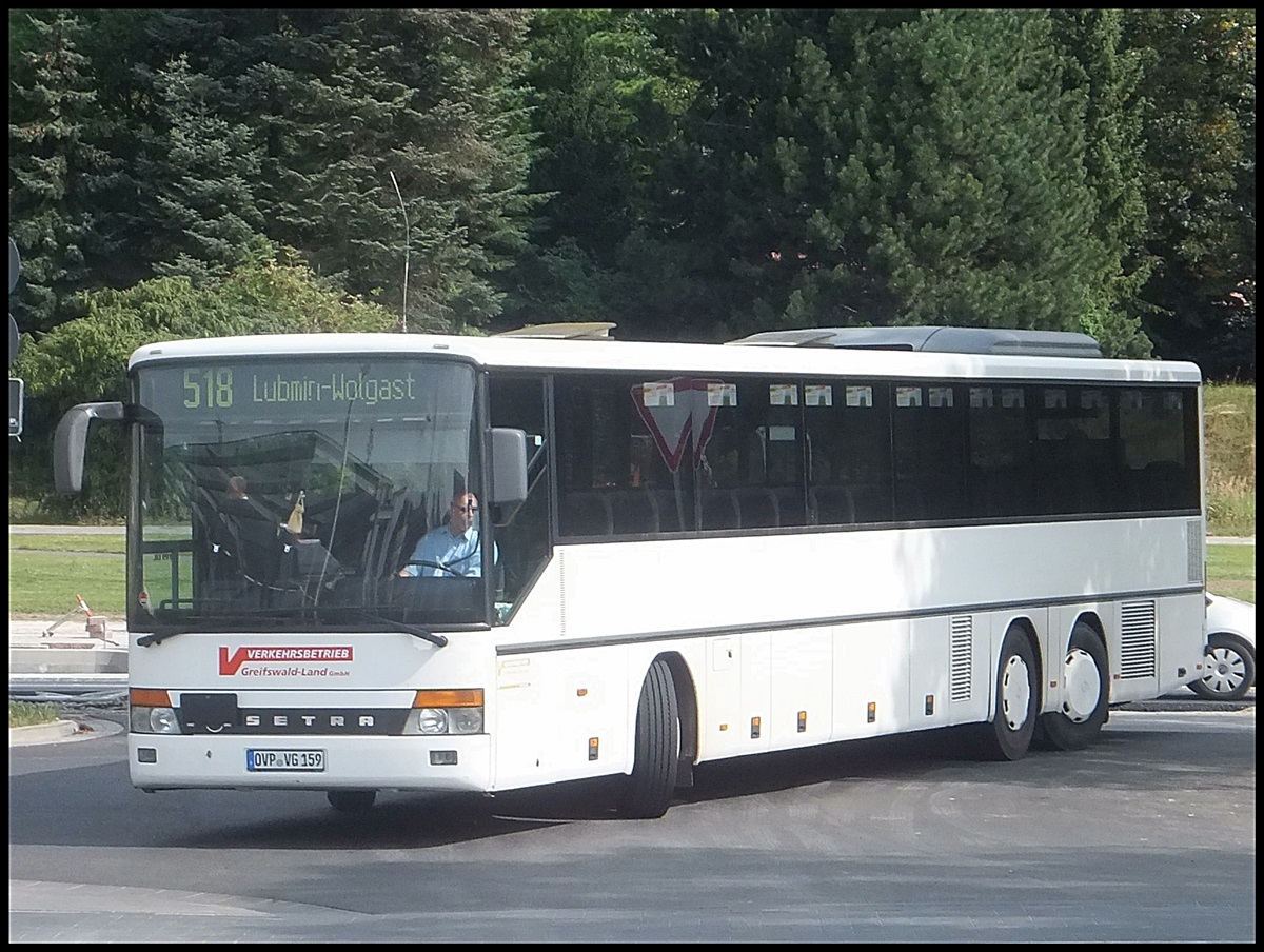 Setra 319 UL der Verkehrsbetrieb Greifswald-Land GmbH in Greifswald.