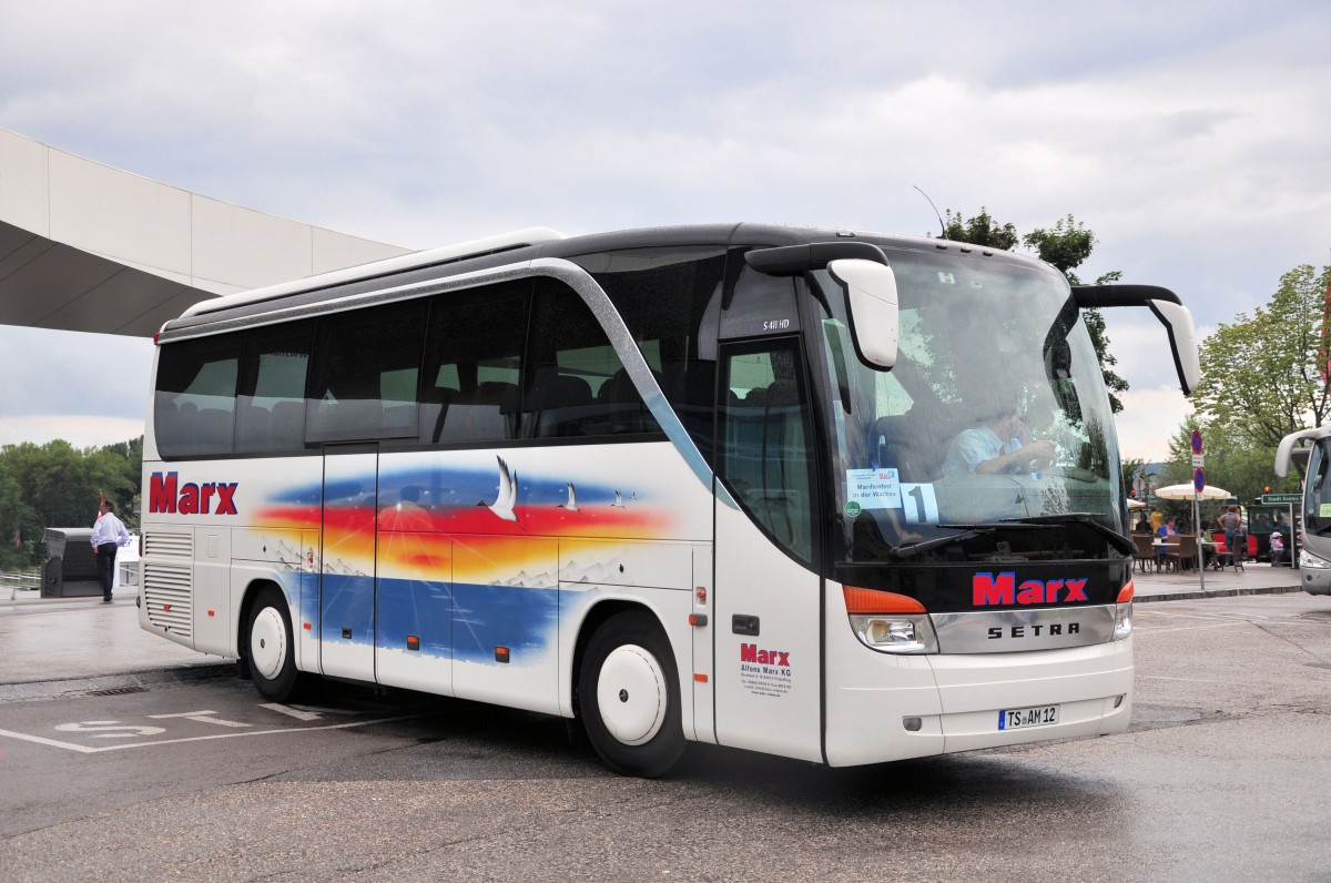 Setra 411 HD von Marx Reisen aus Deutschland am 12.Juli 2014 in Krems.