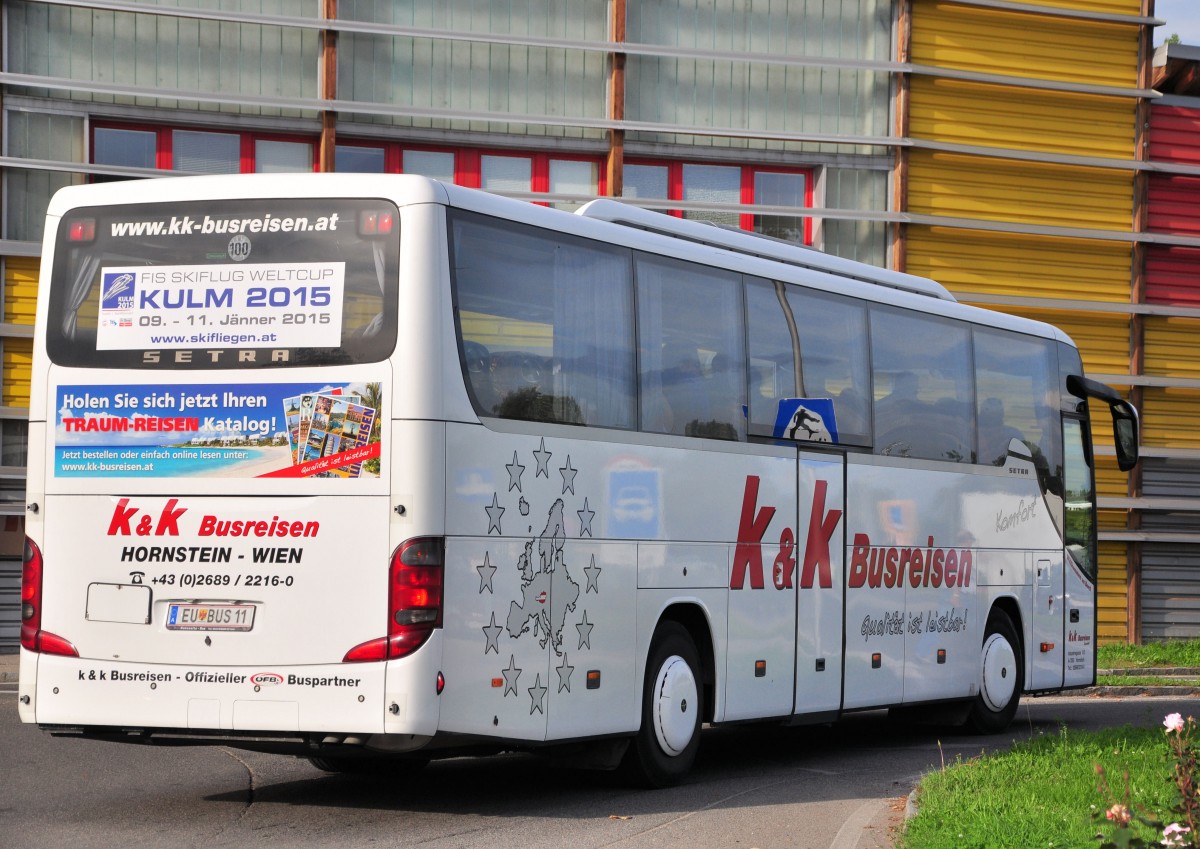 Setra 415 GT-HD von k&k Busreisen aus �sterreichz am 20.9.2014 in Krems unterwegs.