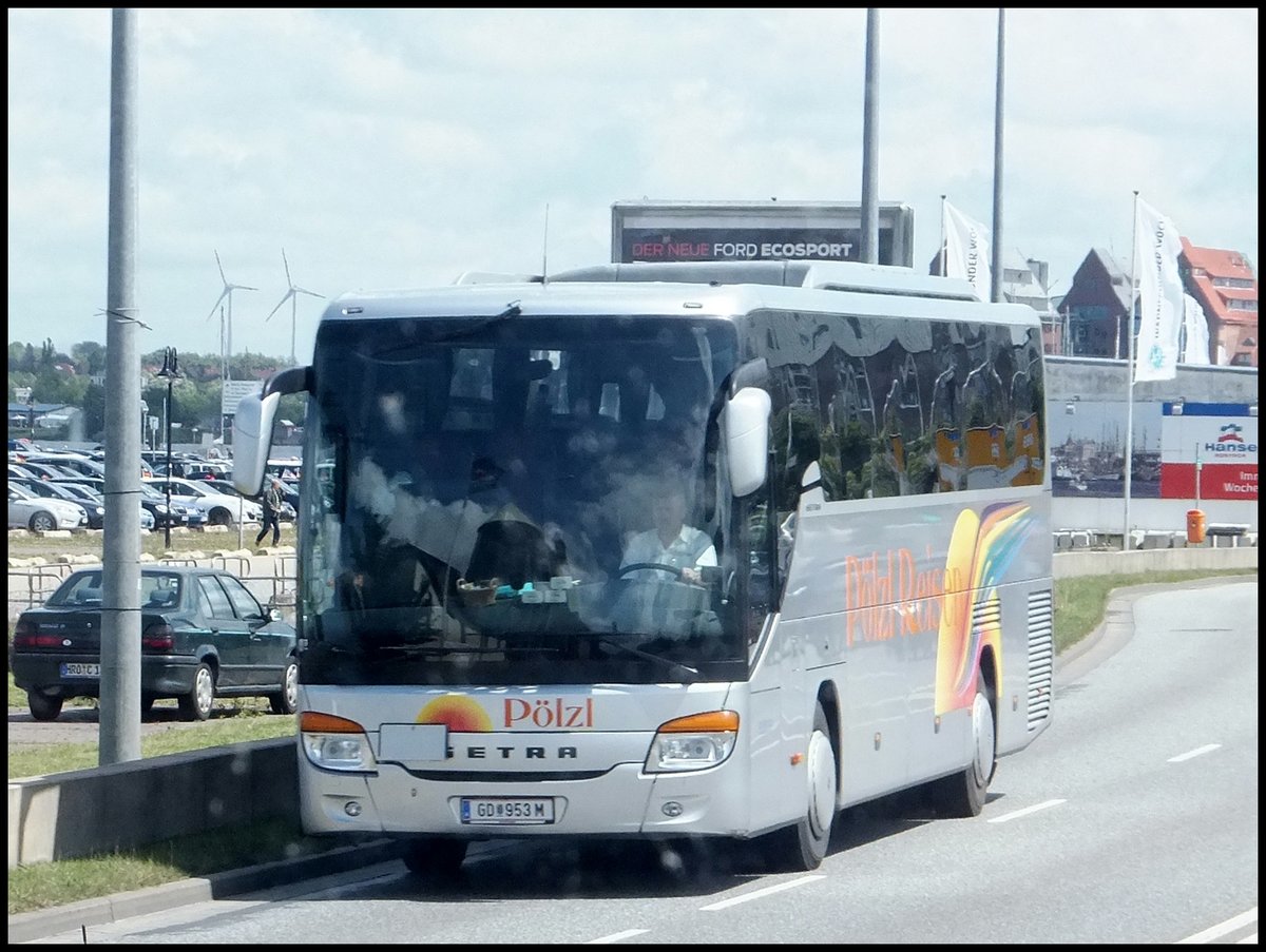 Setra 415 GT-HD von Pölzl aus Österreich in Rostock.