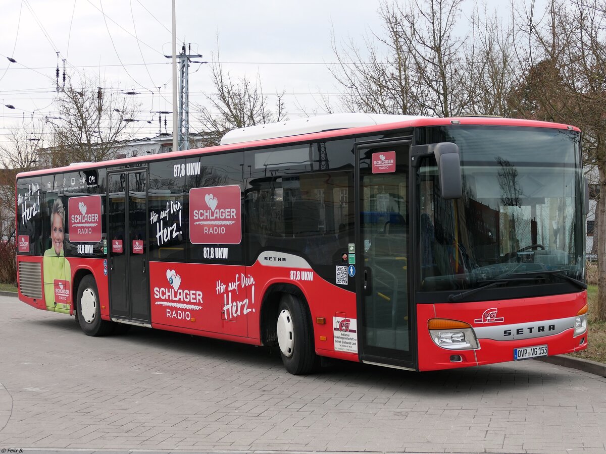 Setra 415 NF der Anklamer Verkehrsgesellschaft in Greifswald. 