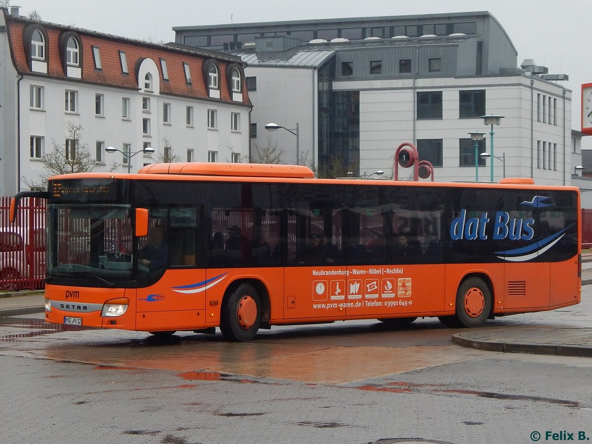 Setra 415 NF der PVM Waren in Neubrandenburg. 