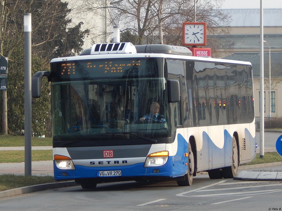 Setra 415 NF von der Usedomer Bäderbahn in Greifswald. 