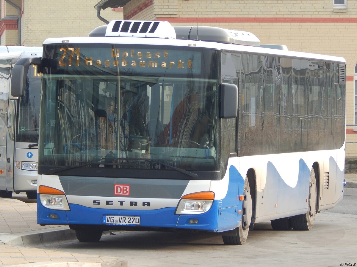 Setra 415 NF von der Usedomer Bäderbahn in Greifswald. 