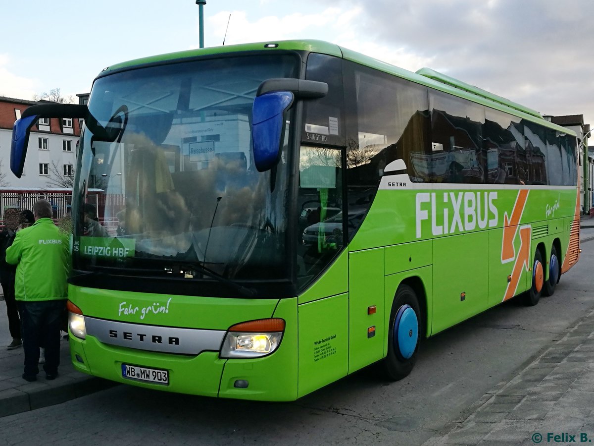 Setra 416 GT-HD von Flixbus/Wricke Touristik aus Deutschland in Neubrandenburg. 