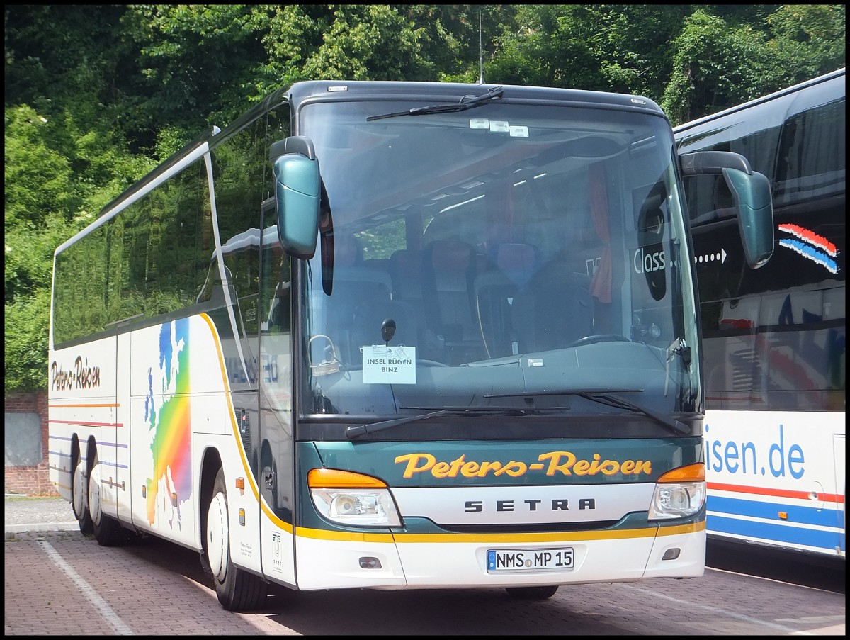 Setra 416 GT-HD von Peters-Reisen aus Deutschland im Stadthafen Sassnitz.