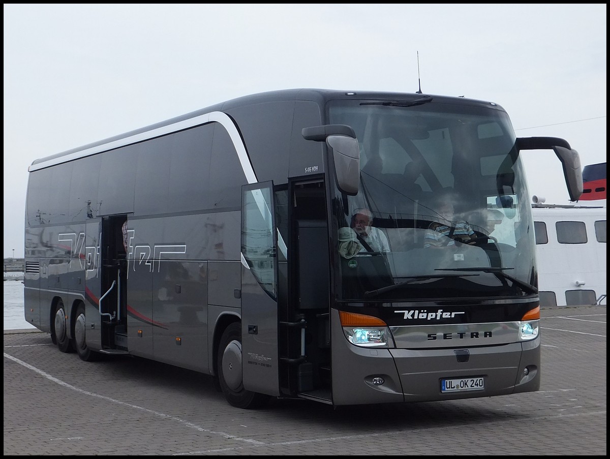 Setra 416 HDH von Kl�pfer aus Deutschland im Stadthafen Sassnitz.