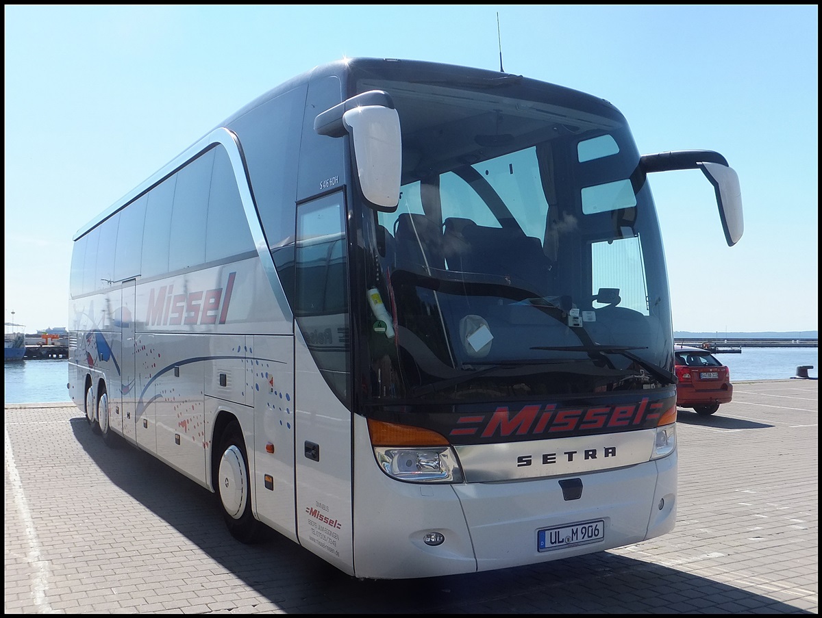 Setra 416 HDH von Missel aus Deutschland im Stadthafen Sassnitz.