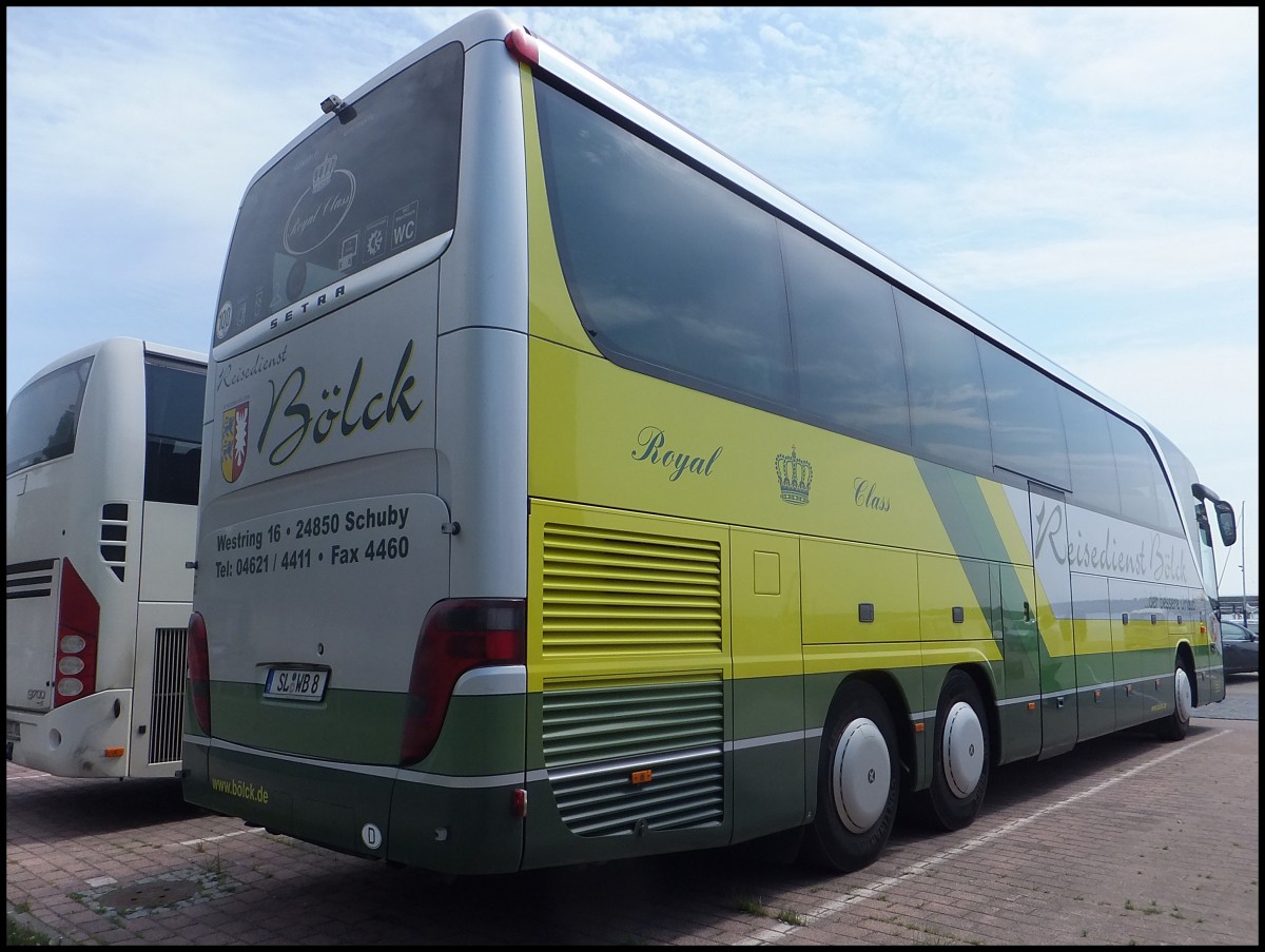 Setra 416 HDH vom Reisedienst B�lck aus Deutschland im Stadthafen Sassnitz.