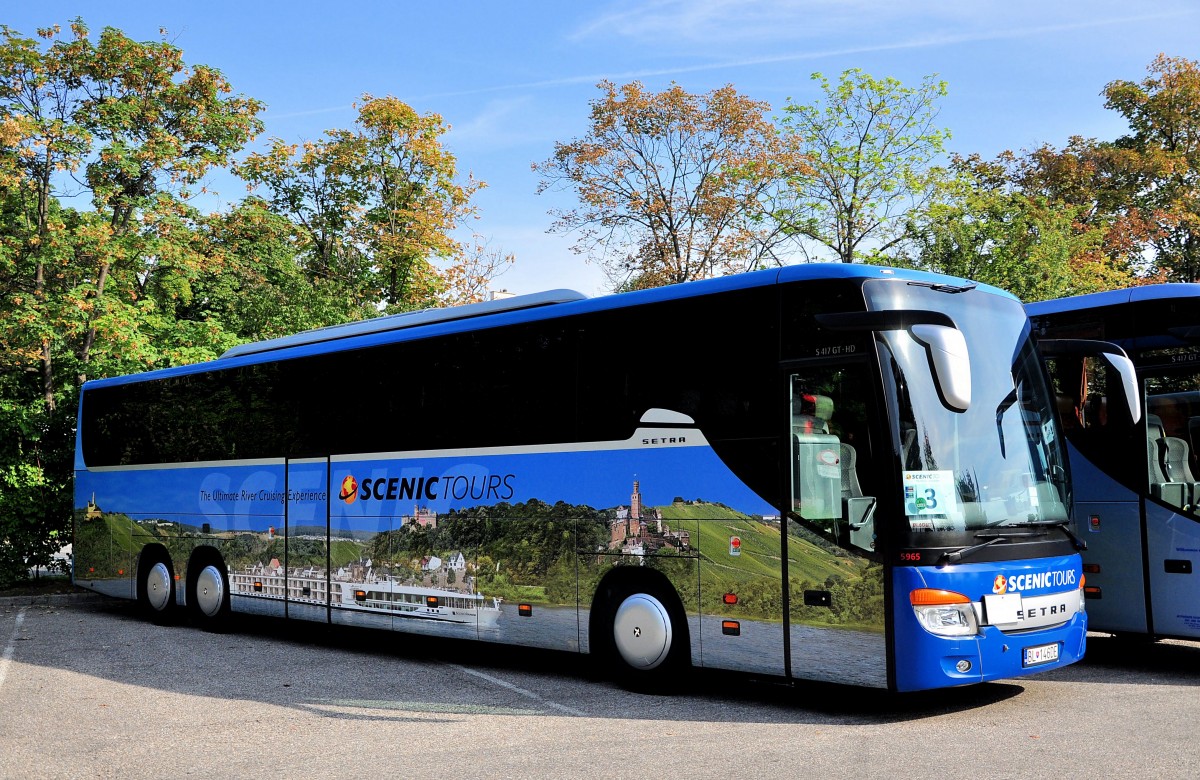 SETRA 417 GT-HD von BLAGUSS/Scenic Tour`s Slowakia im August 2013 in Krems gesehen.