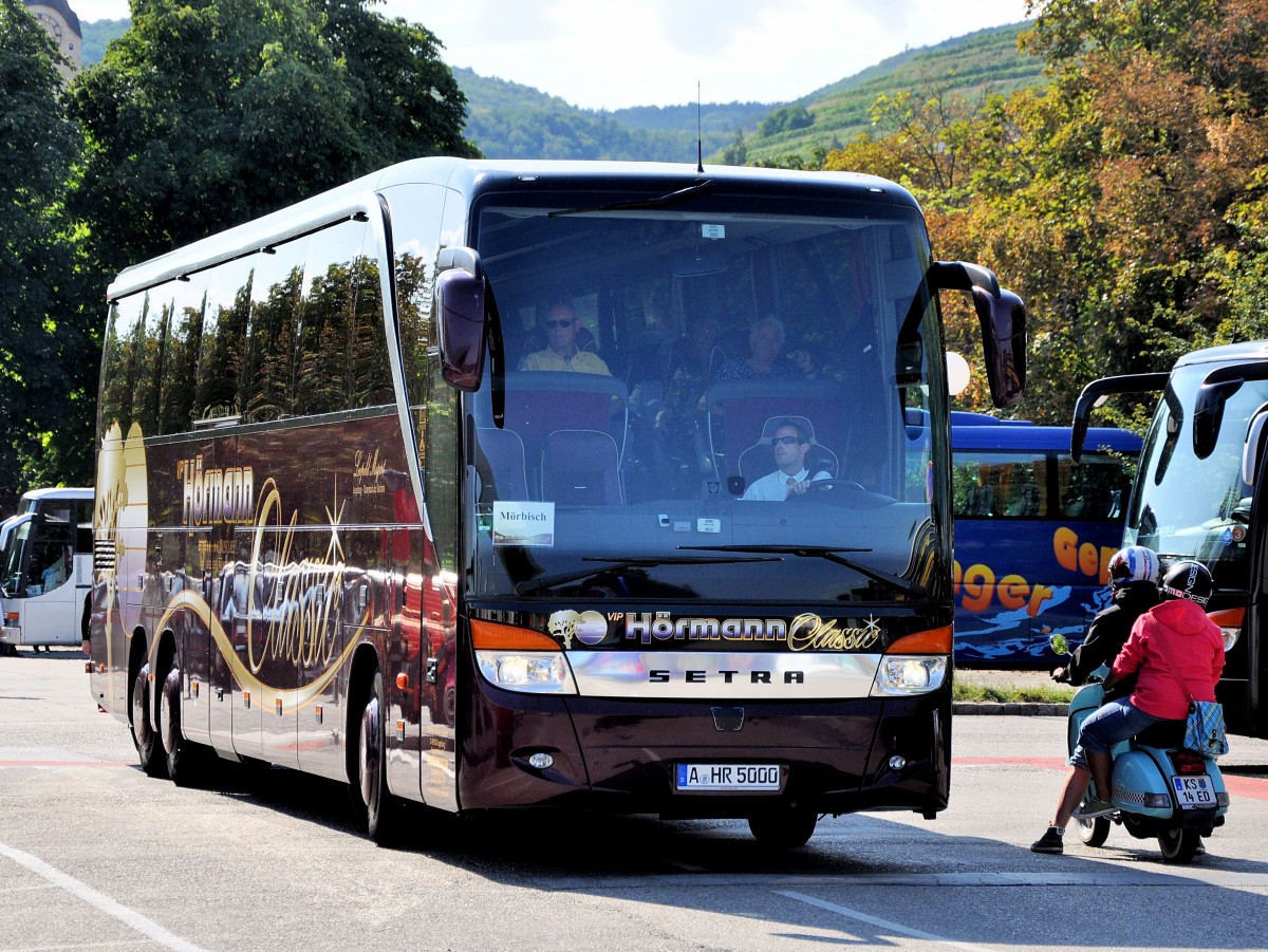SETRA 417 HDH von H�RMANN Reisen aus Deutschland im Aug. 2013 in Krems gesehen.